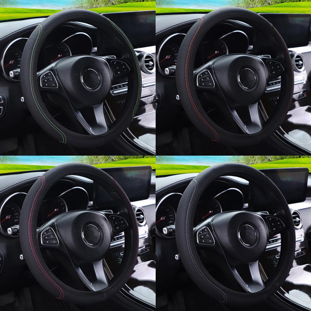 Car Steering Wheel Cover Anti Slip Breathable - 1Pcs Universal Lenkrad Abdeckung Atmungsaktive Leder