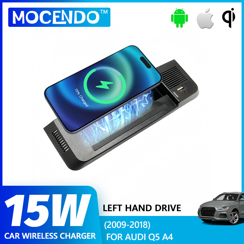 Wireless Car Charger Mount Fast Charging - Auto Schnelles Kabelloses Ladegerät für Audi