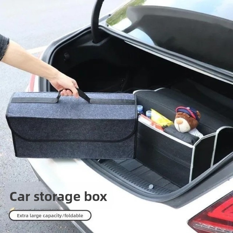 Car Trunk Organizer Foldable Storage Box - Kofferraum-Aufbewahrungsbox aus Filz, Faltbar, Multifunktionaler Handgehaltener