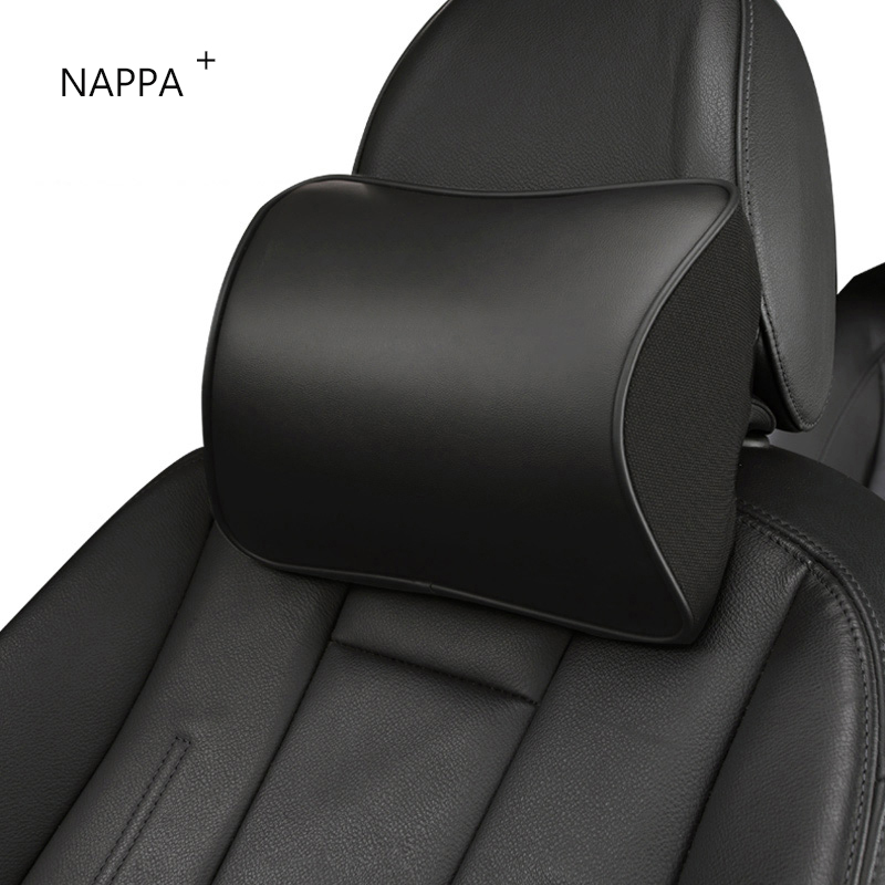 Memory Foam Car Neck Pillow Lumbar Support - Hochwertiges NAPPA-Leder-Auto-Nackenkissen für Lincoln, Memory-Schaum, Kopfstütze