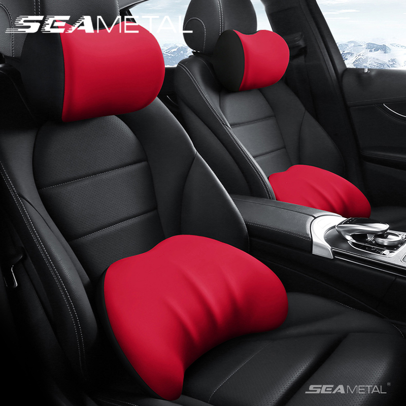 Memory Foam Car Neck Pillow Lumbar Support - SEAMETAL Auto-Kopfstützenkissen, Ergonomie, Lordosenstütze, ultraweiches Memory-Schaum-Nackenkissen,