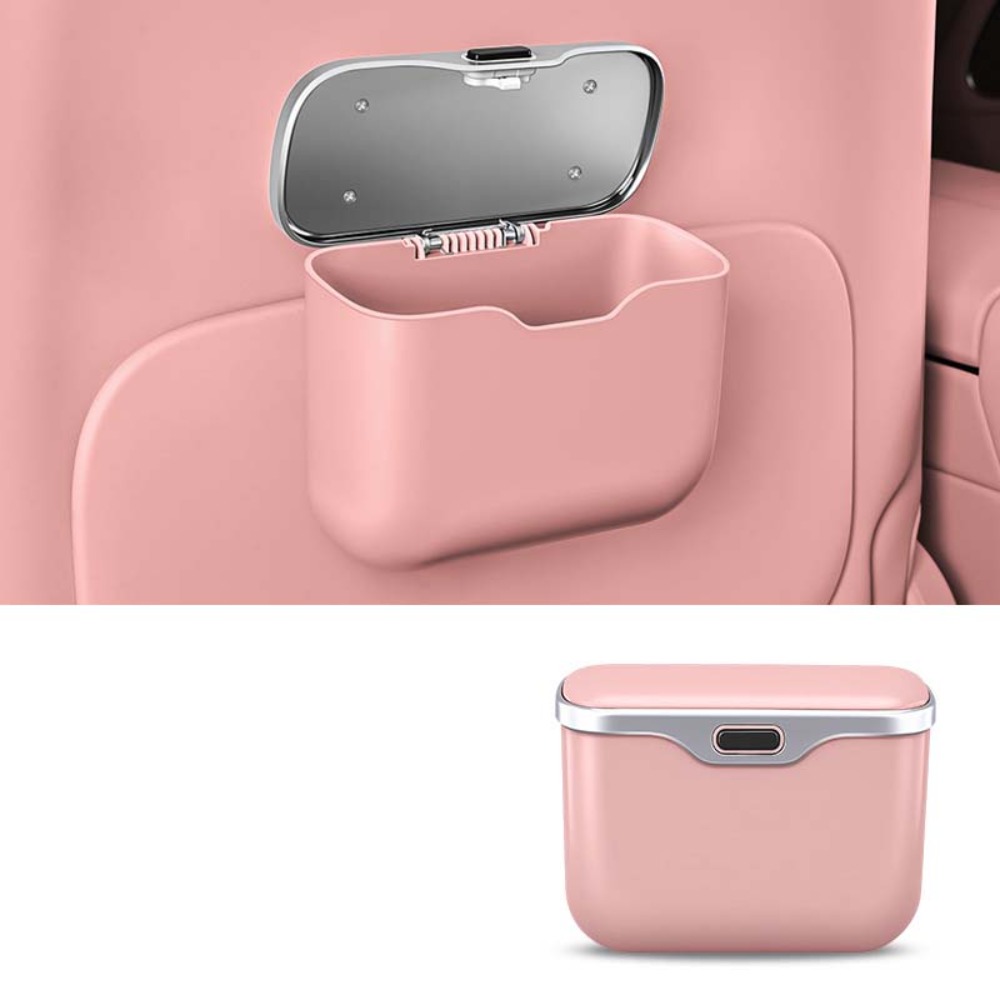 Waterproof Car Trash Can With Lid - Multifunktionaler Auto-Mülleimer mit Deckelknopf, auslaufsicher, wasserdicht,