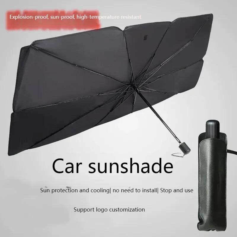 Car Sunshade Windshield Umbrella Foldable - Auto-Windschutzscheiben-Sonnenschutz, Regenschirm-Typ Faltbarer Ausziehbarer Sonnenschutz mit