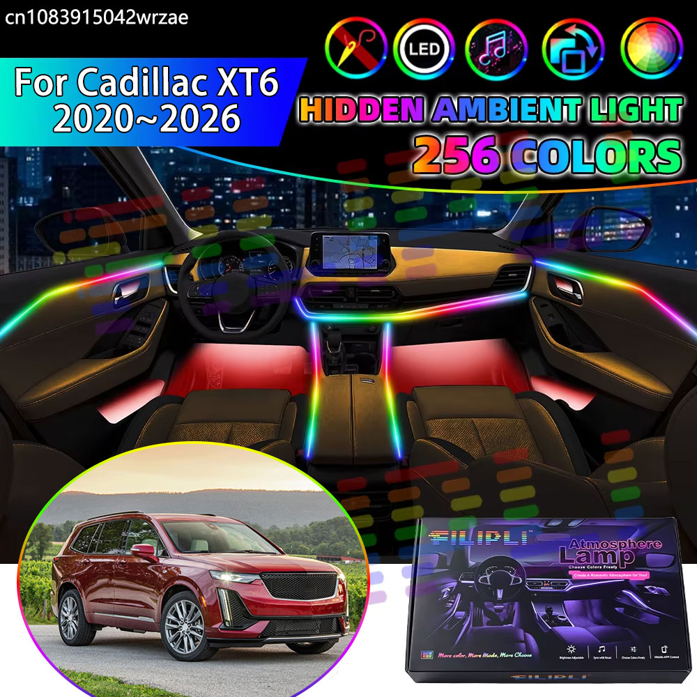 Led Ambient Interior Car Lights App Control - Für Cadillac XT6 2020~2026 2021 2022