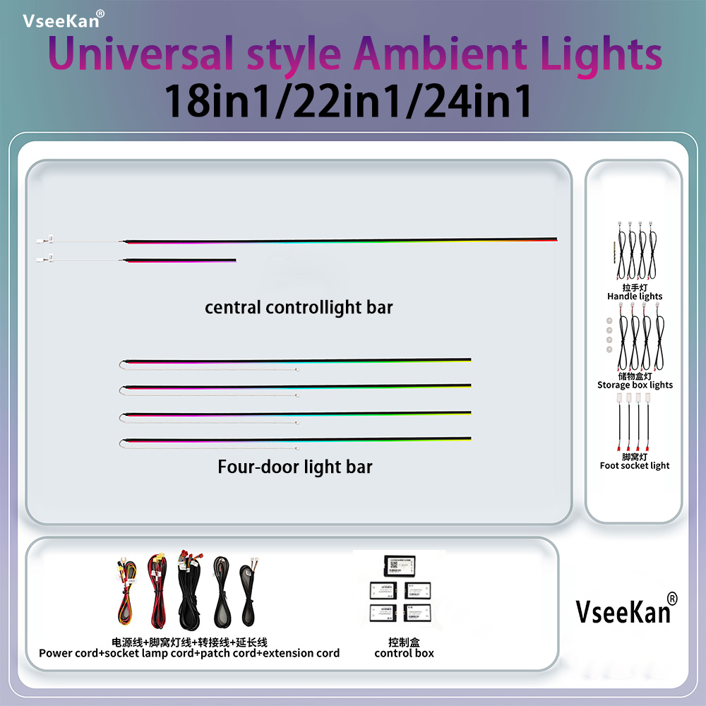 Auto-Ambientebeleuchtungs-Set  – Led Ambient Interior Car Lights App Control Bewertung und Preis