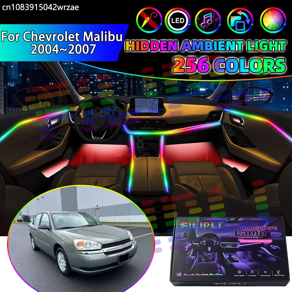 Für Chevrolet Malibu 2004~2007 – Led Ambient Interior Car Lights App Control Bewertung und Preis