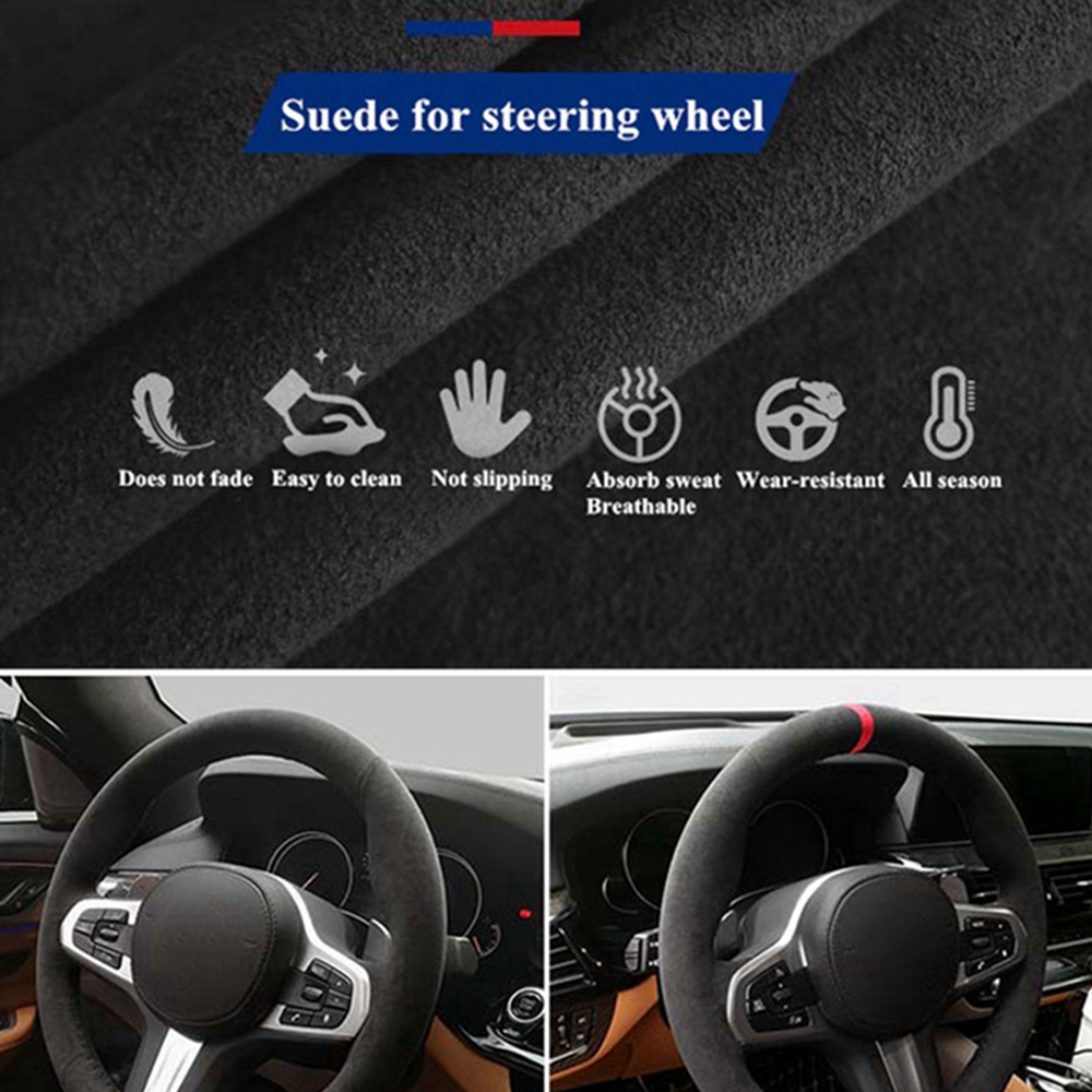 Auto Lenkrad Abdeckung Hand Nä – Car Steering Wheel Cover Anti Slip Breathable Bewertung und Preis