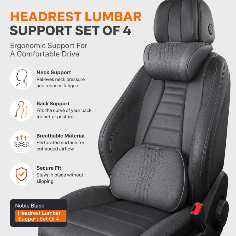 Auto-Kopfstützen-Nackenkissen  – Memory Foam Car Neck Pillow Lumbar Support Bewertung und Preis