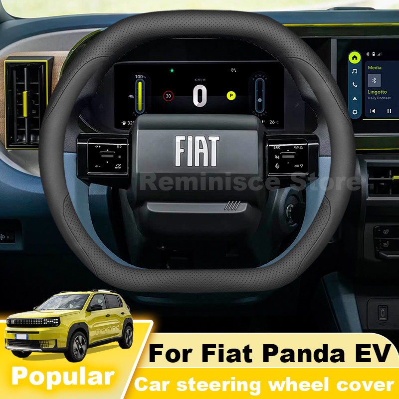 Leder-Lenkradbezug für Fiat Pa – Car Steering Wheel Cover Anti Slip Breathable Bewertung und Preis