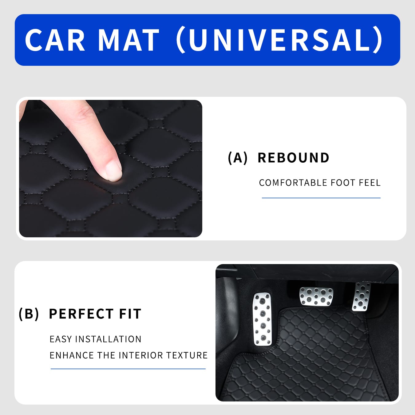 Auto-Fußmatten Komplettset Uni – Car Floor Mats Universal Waterproof Leather Bewertung und Preis