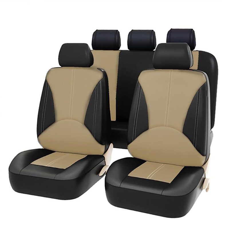 Universelle Schwarze PU-Leder  – Leather Car Seat Covers Full Set Universal Bewertung und Preis